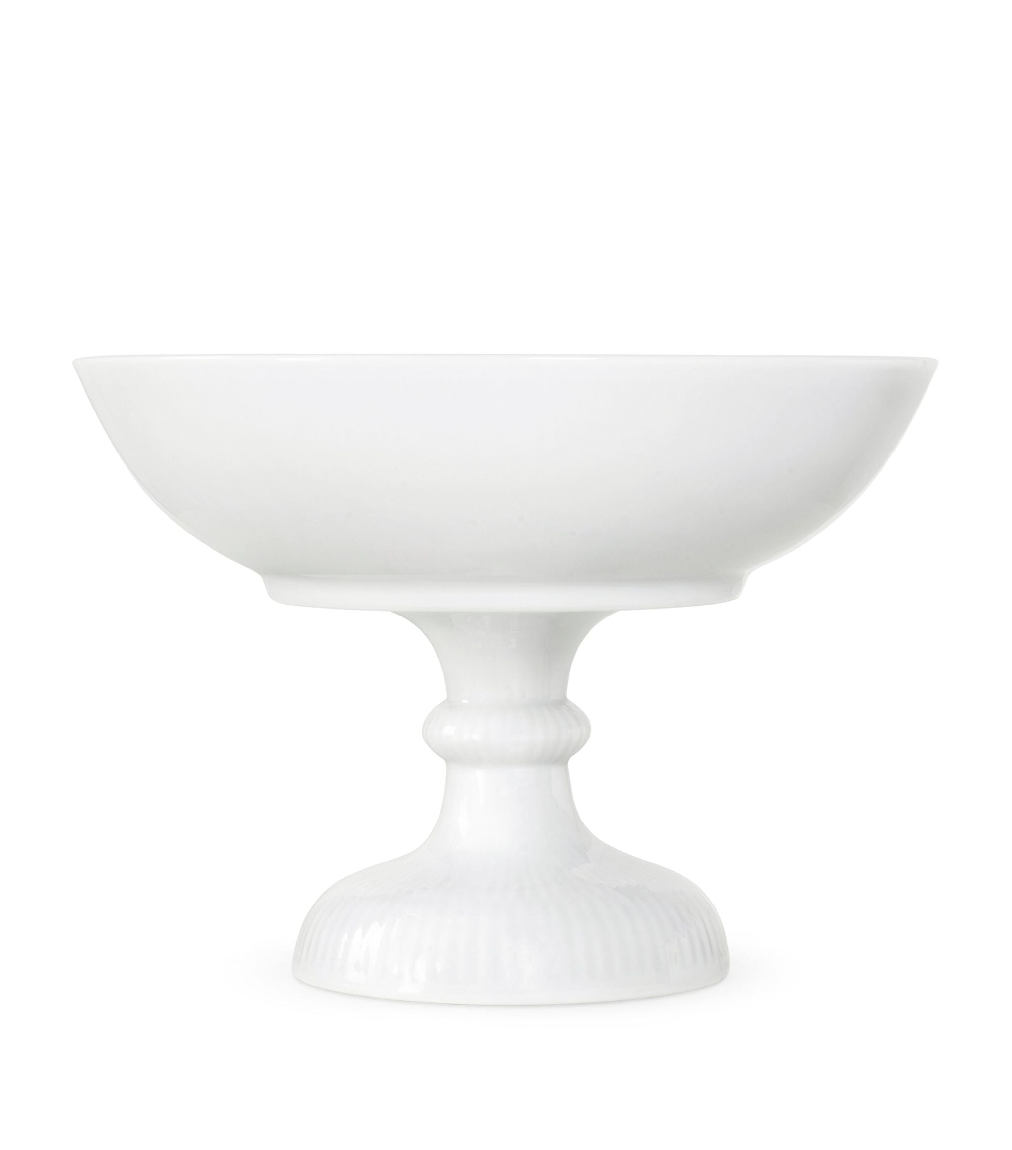 White Fluted Bowl on Foot (21cm) GOODS Harrods   