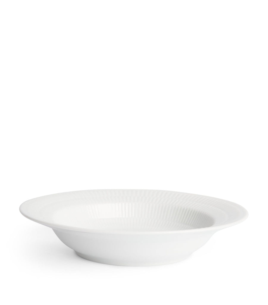 White Fluted Deep Plate (21cm)