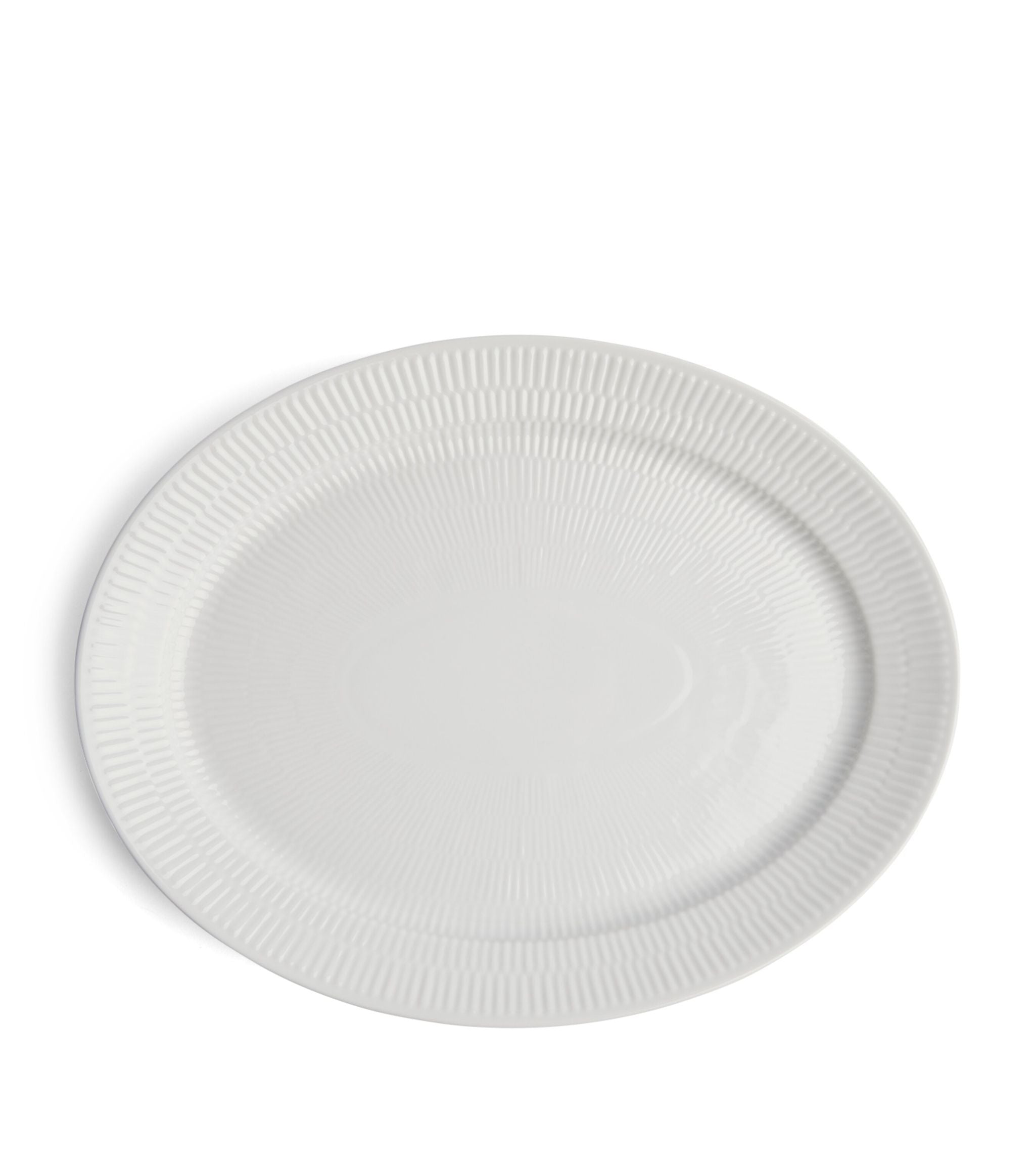 White Fluted Oval Dish (34cm x 27.5cm) GOODS Harrods   