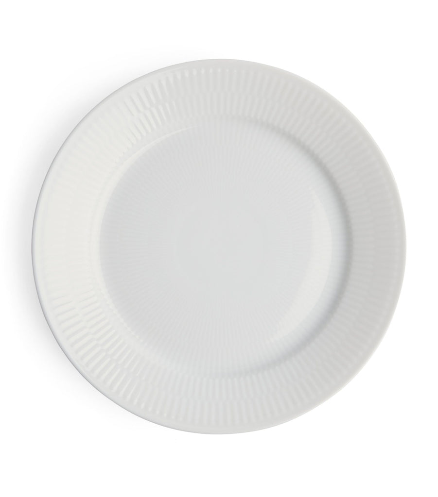 White Fluted Plate (27cm)