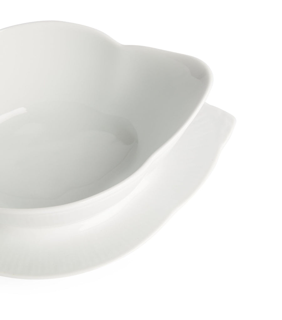 White Fluted Sauce Boat (550ml)