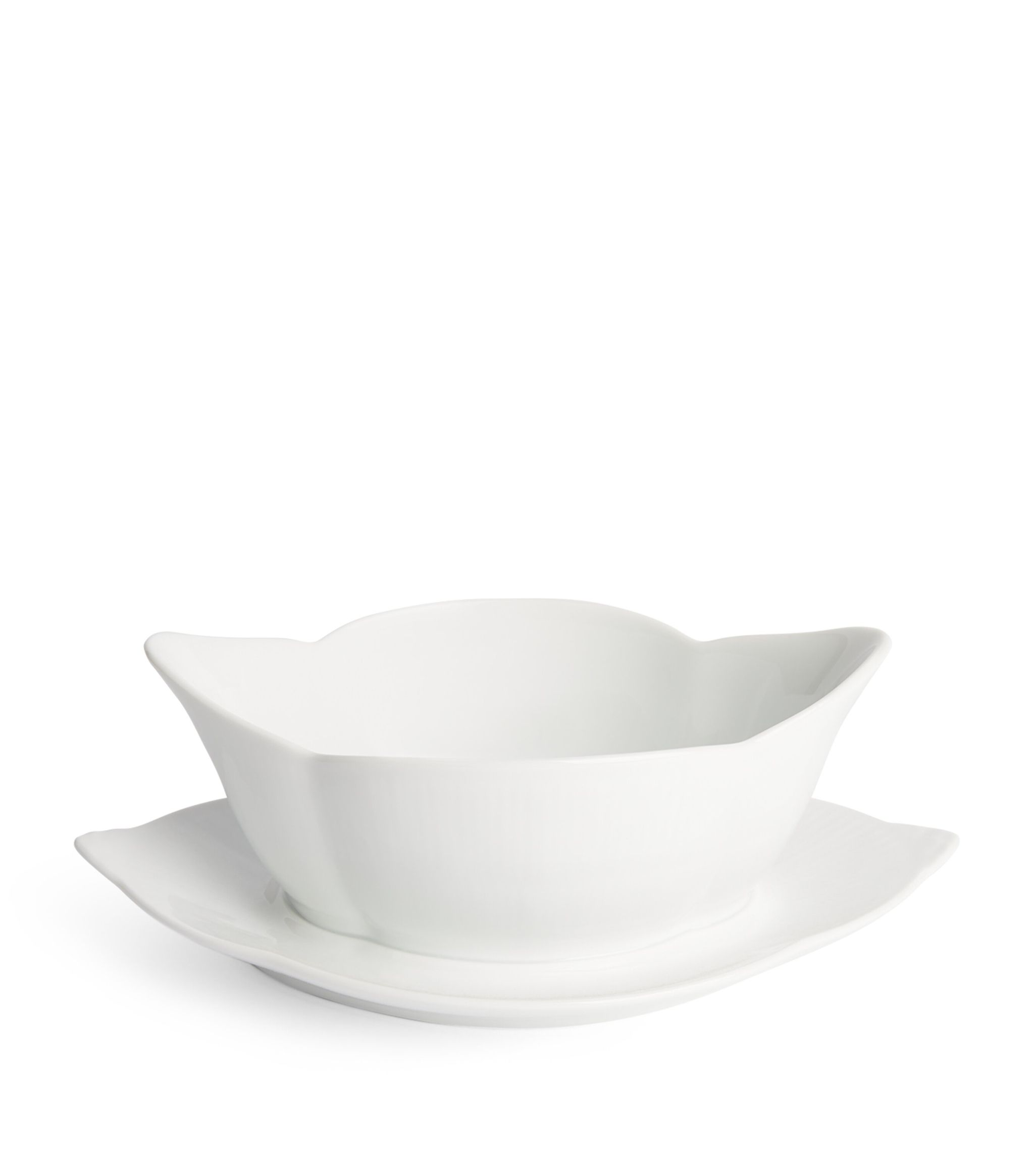 White Fluted Sauce Boat (550ml) GOODS Harrods   