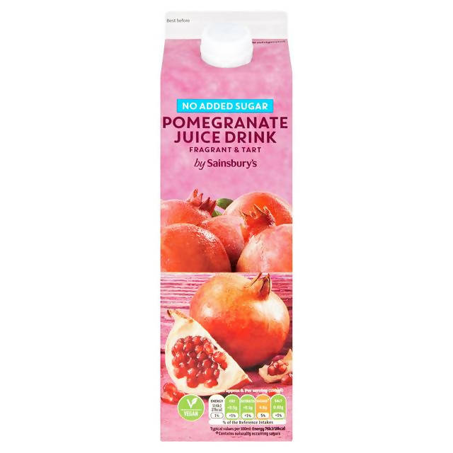 Sainsbury's Pomegranate Juice Drink, No Added Sugar 1L All chilled juice Sainsburys   