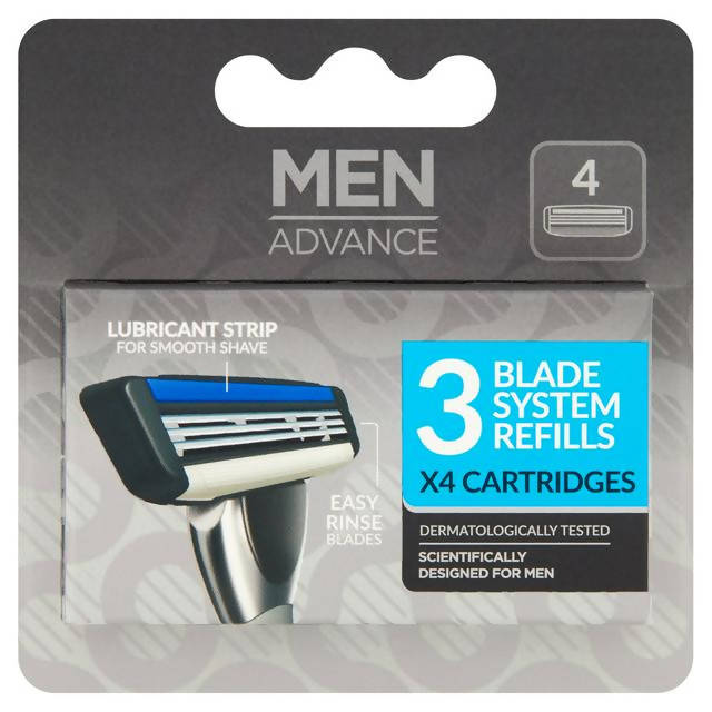 Sainsbury's Triple Blade Refill x4 men's razors & blades Sainsburys   