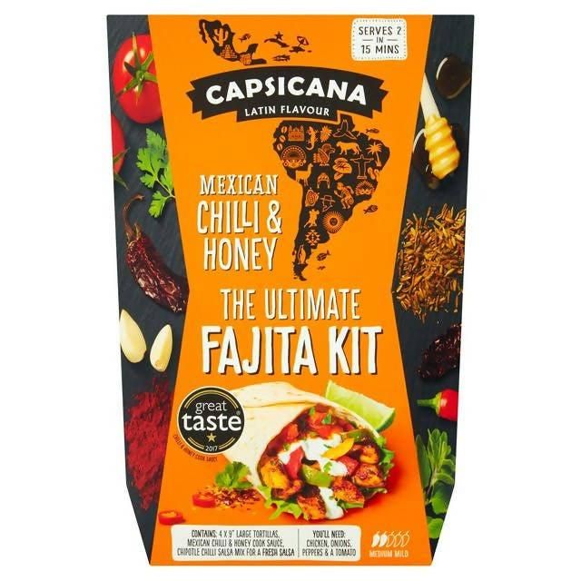 Capsicana The Ultimate Fajita Kit Mexican Chilli & Honey 385g Mexican Sainsburys   