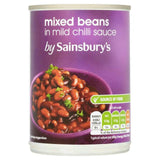 Sainsbury's Mixed Beans in Mild Chilli Sauce 395g - McGrocer