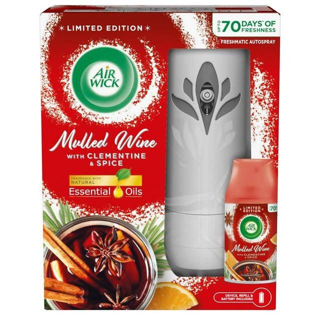 Air Wick Limited Edition Mulled Wine Freshmatic Autospray Kit Aircare Sainsburys   