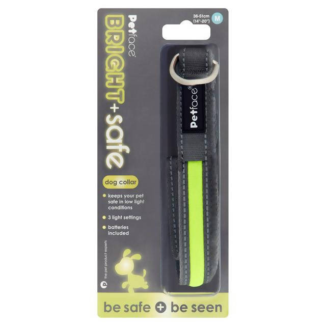 Petface Bright+Safe Dog Collar Medium