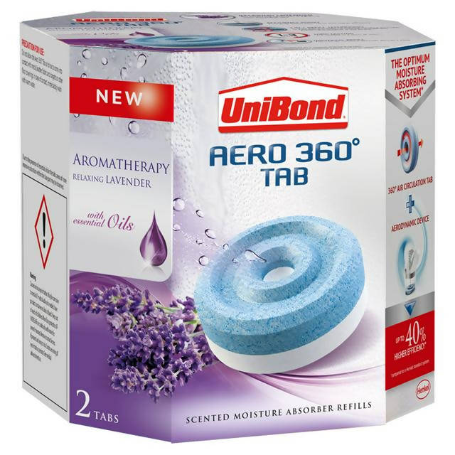 Unibond Aero 360 Moisture Absorber Lavender Refill Tab 2X450G