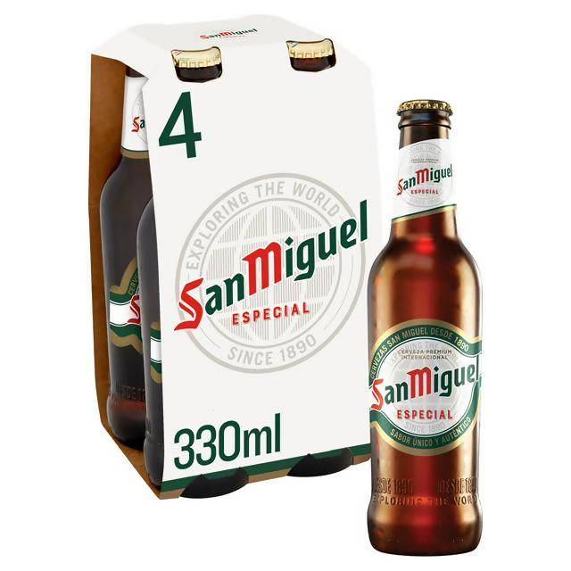 San Miguel Premium Lager Beer Bottles 4x330ml