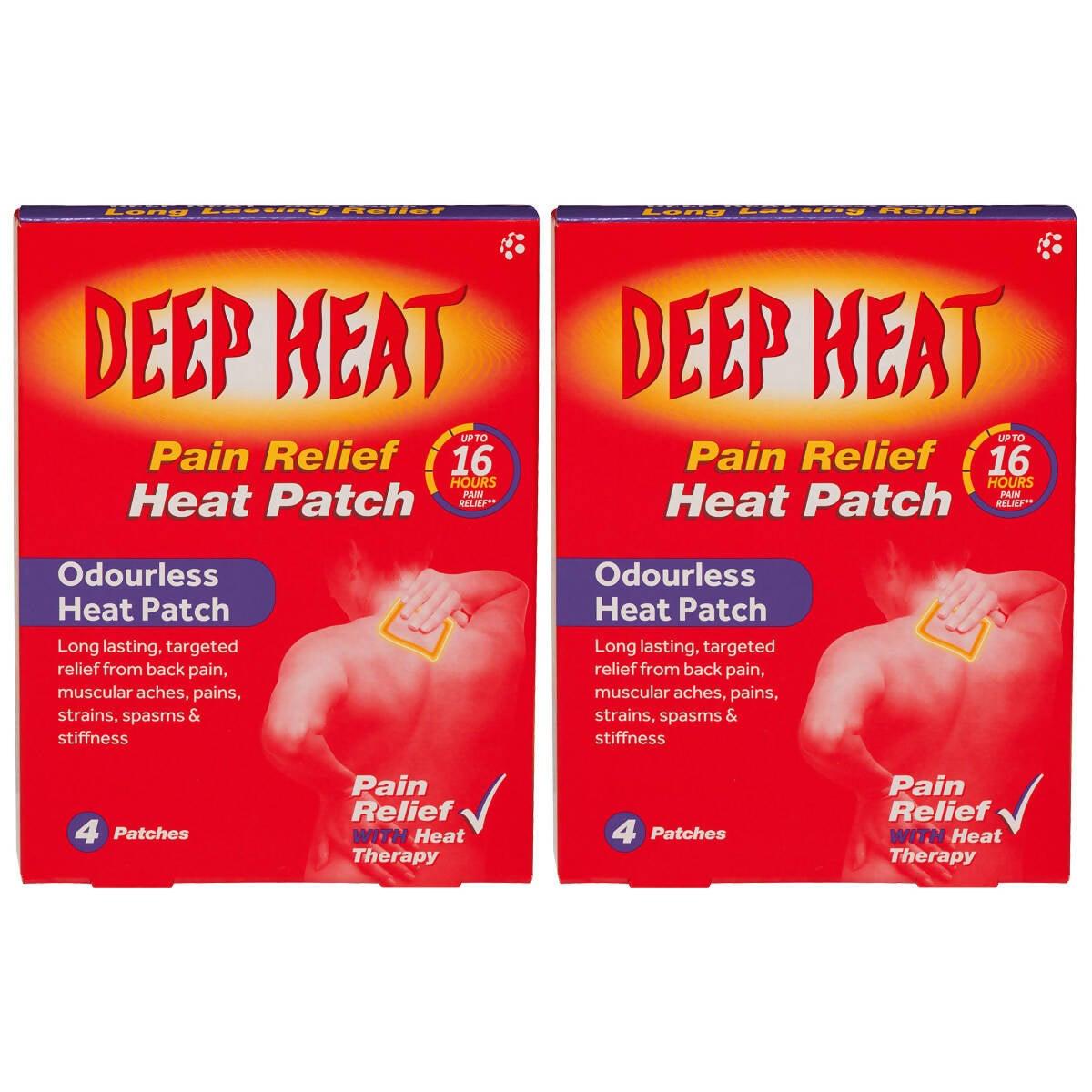 Deep Heat Pain Relief Heat Patch, 2 x 4 Pack Pain Relief Costco UK   
