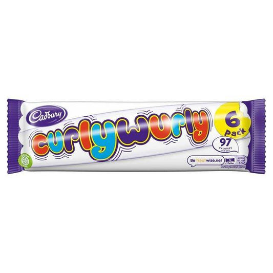 Cadbury Curly Wurly Chocolate Bar Multipack 6pk 129g - McGrocer