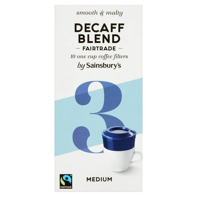 Sainsbury's Fairtrade Decaff Coffee Filters x10 75g