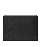 Croc-Embossed Monogram Document Case GOODS Harrods   