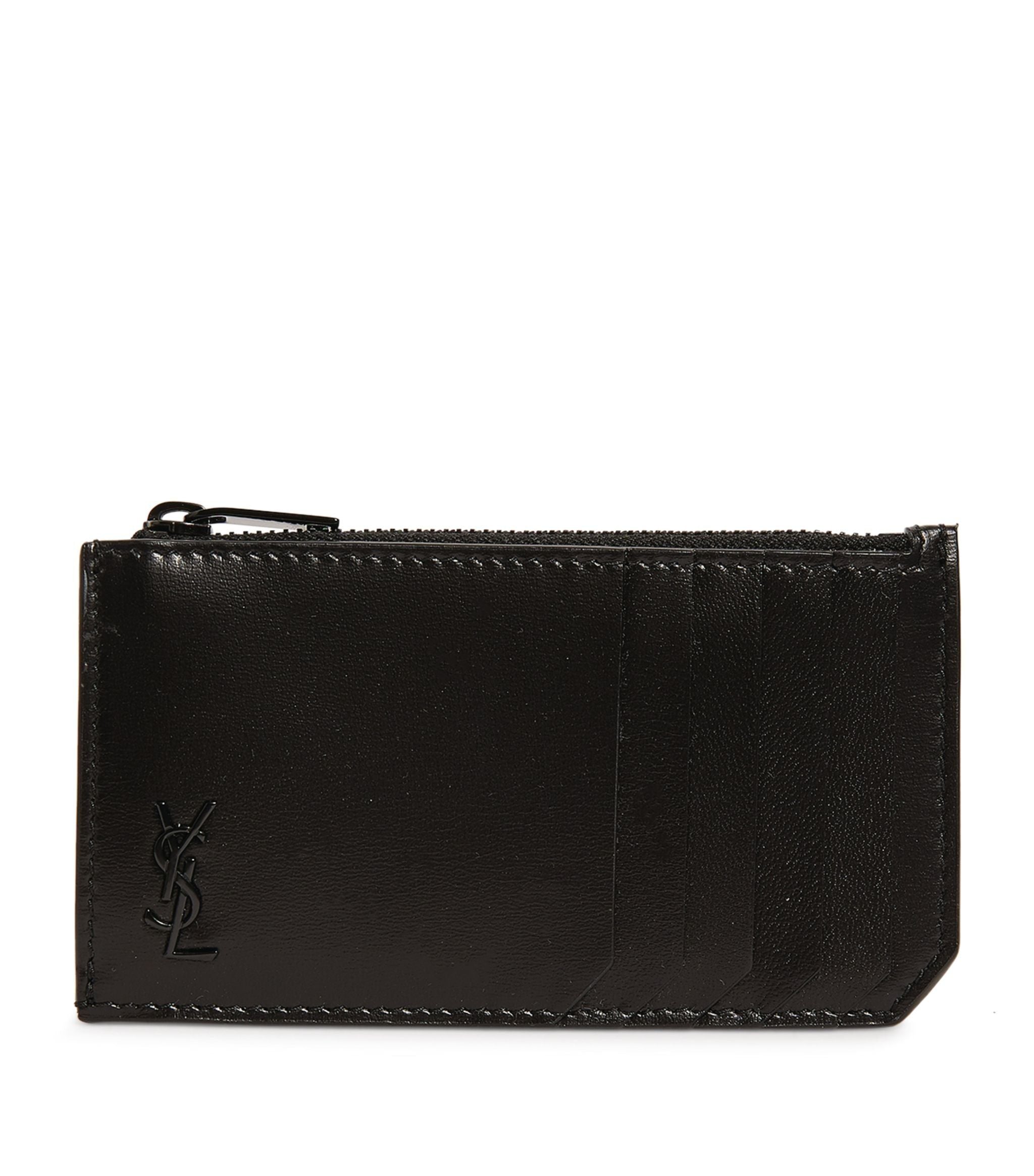 Leather Fragments Monogram Card Holder GOODS Harrods   