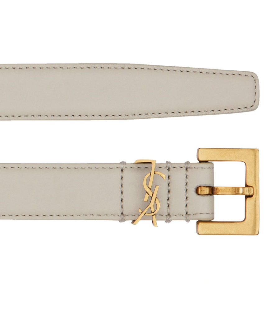 Leather Monogram Belt