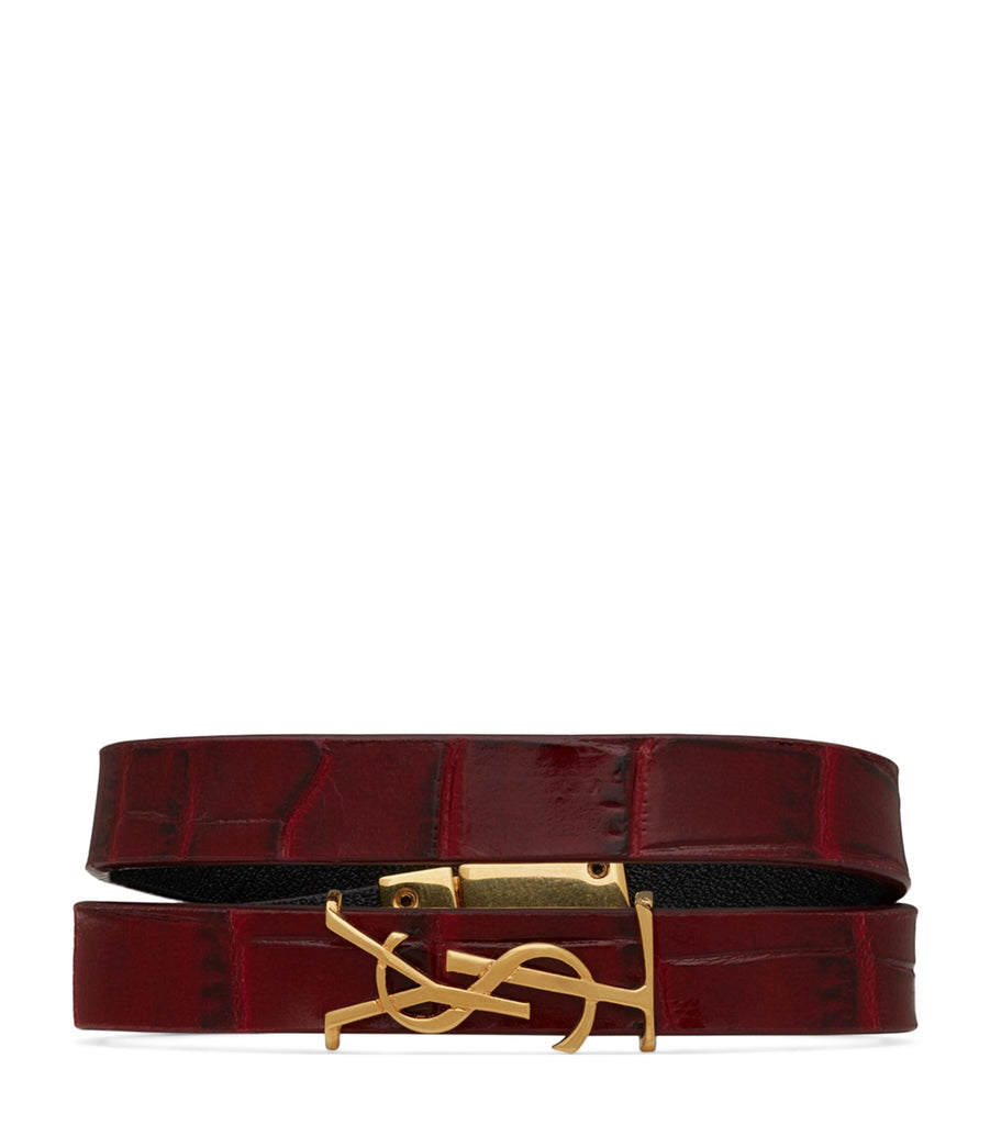 Leather Opyum Double Wrap Bracelet