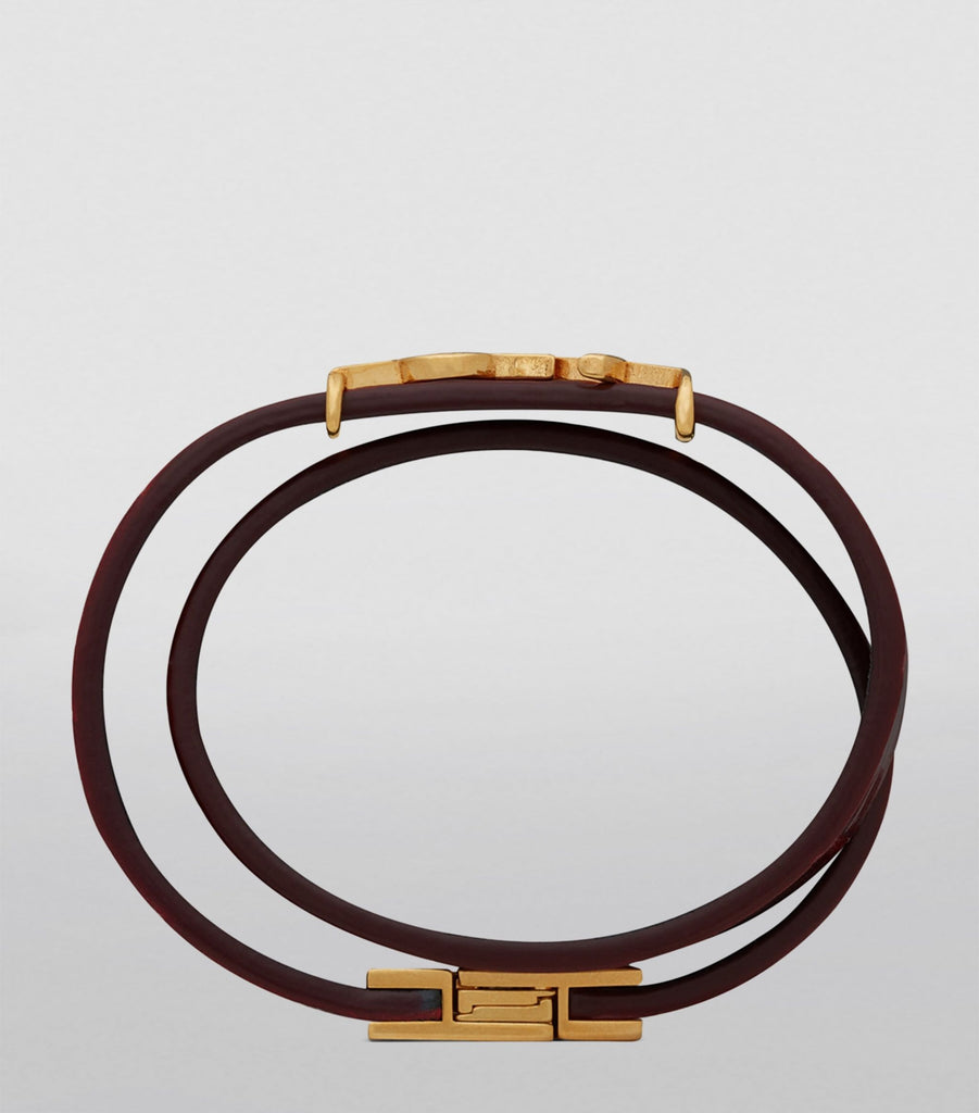 Leather Opyum Double Wrap Bracelet