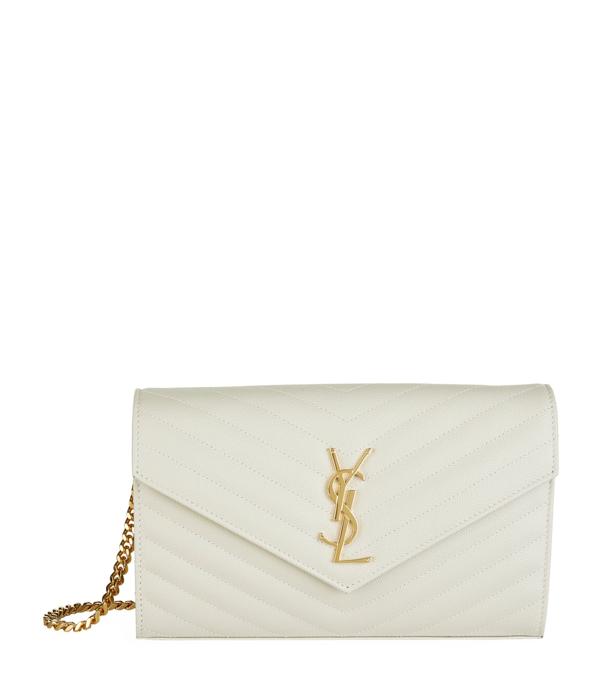 Monogram Saint Laurent Matelassé Chain Wallet GOODS Harrods   