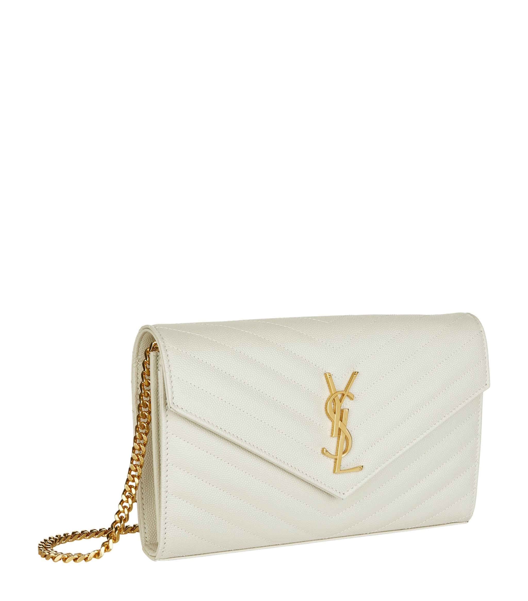 Monogram Saint Laurent Matelassé Chain Wallet GOODS Harrods   