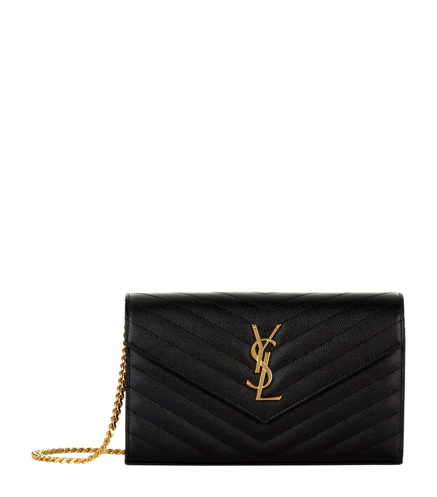 Monogram Saint Laurent Matelassé Chain Wallet