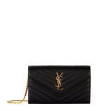 Monogram Saint Laurent Matelassé Chain Wallet GOODS Harrods   