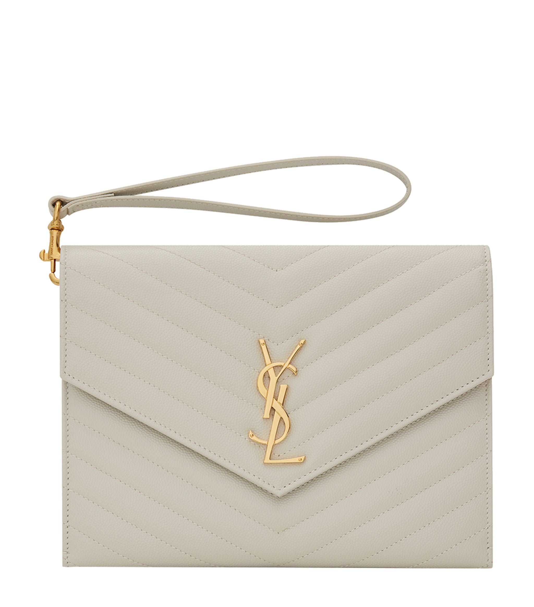 Monogram Saint Laurent Matelassé Clutch Pouch GOODS Harrods   