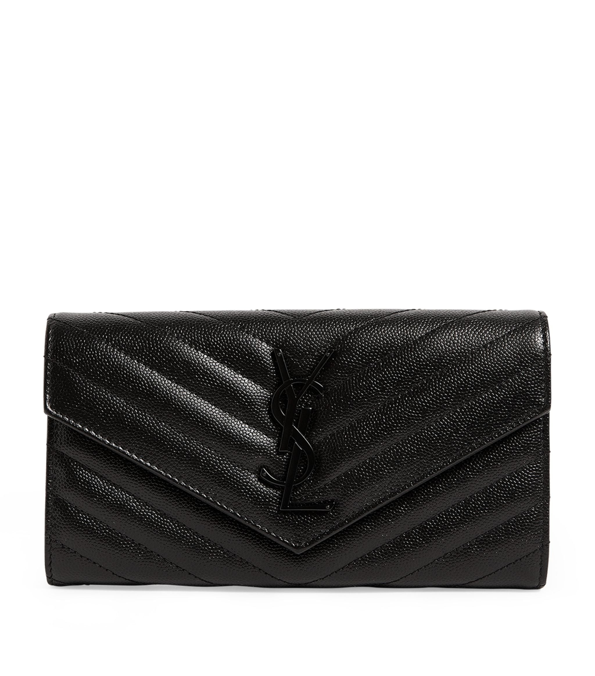 Monogram Saint Laurent Matelassé Large Flap Wallet GOODS Harrods   