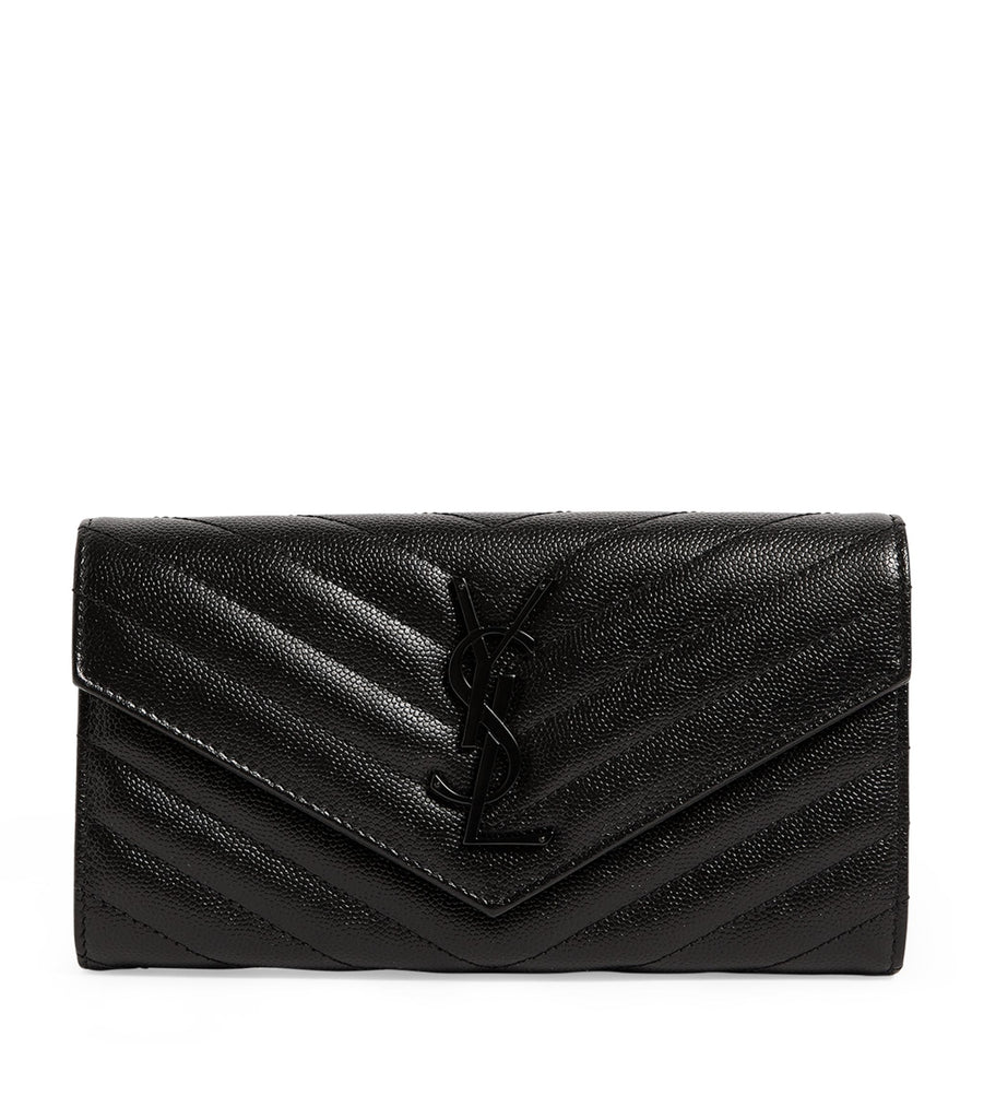 Monogram Saint Laurent Matelassé Large Flap Wallet