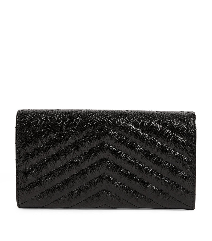 Monogram Saint Laurent Matelassé Large Flap Wallet