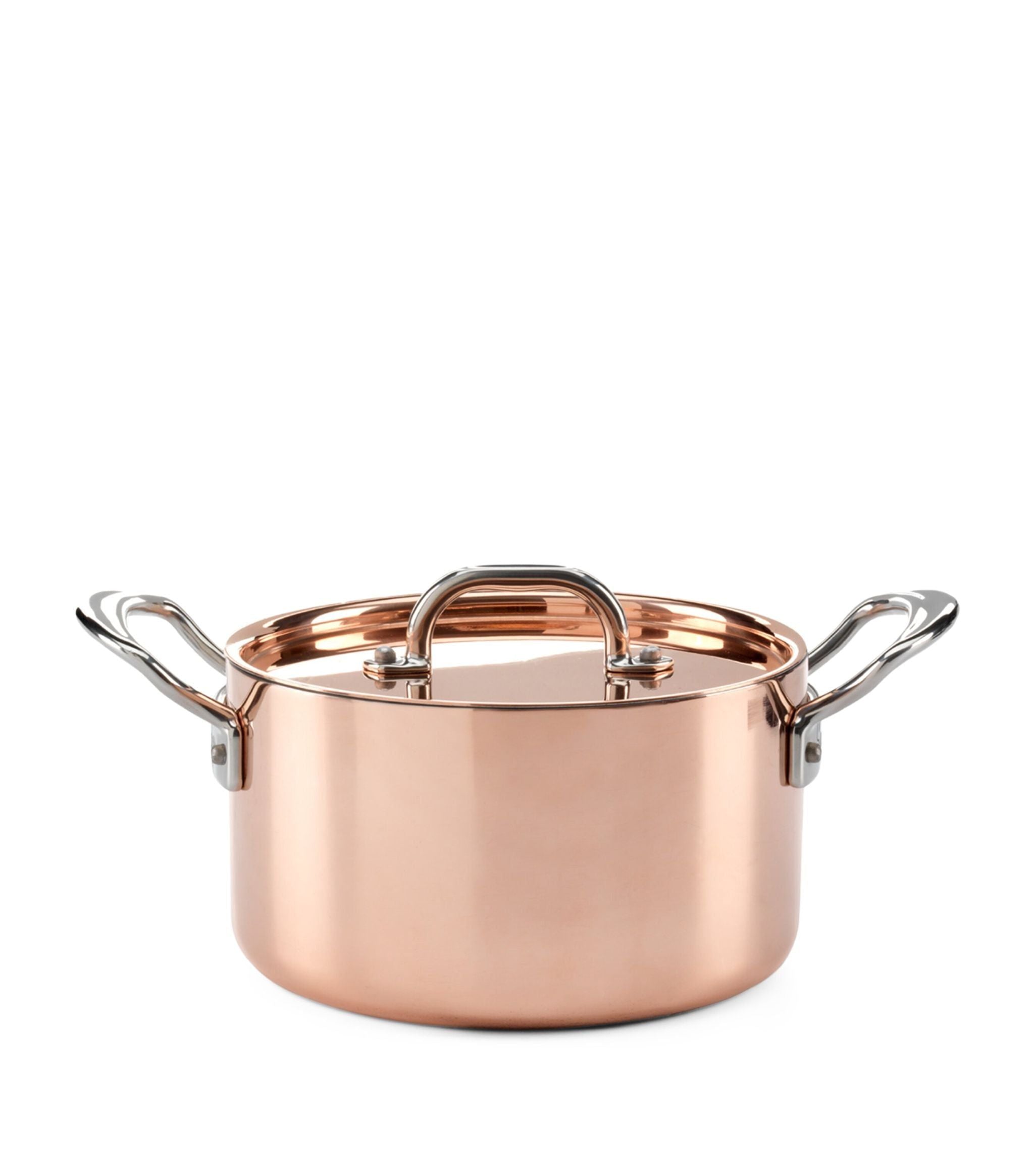 Copper Clad Casserole Pan with Lid (20cm) GOODS Harrods   