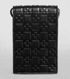 Leather Cross Monogram Pouch GOODS Harrods   