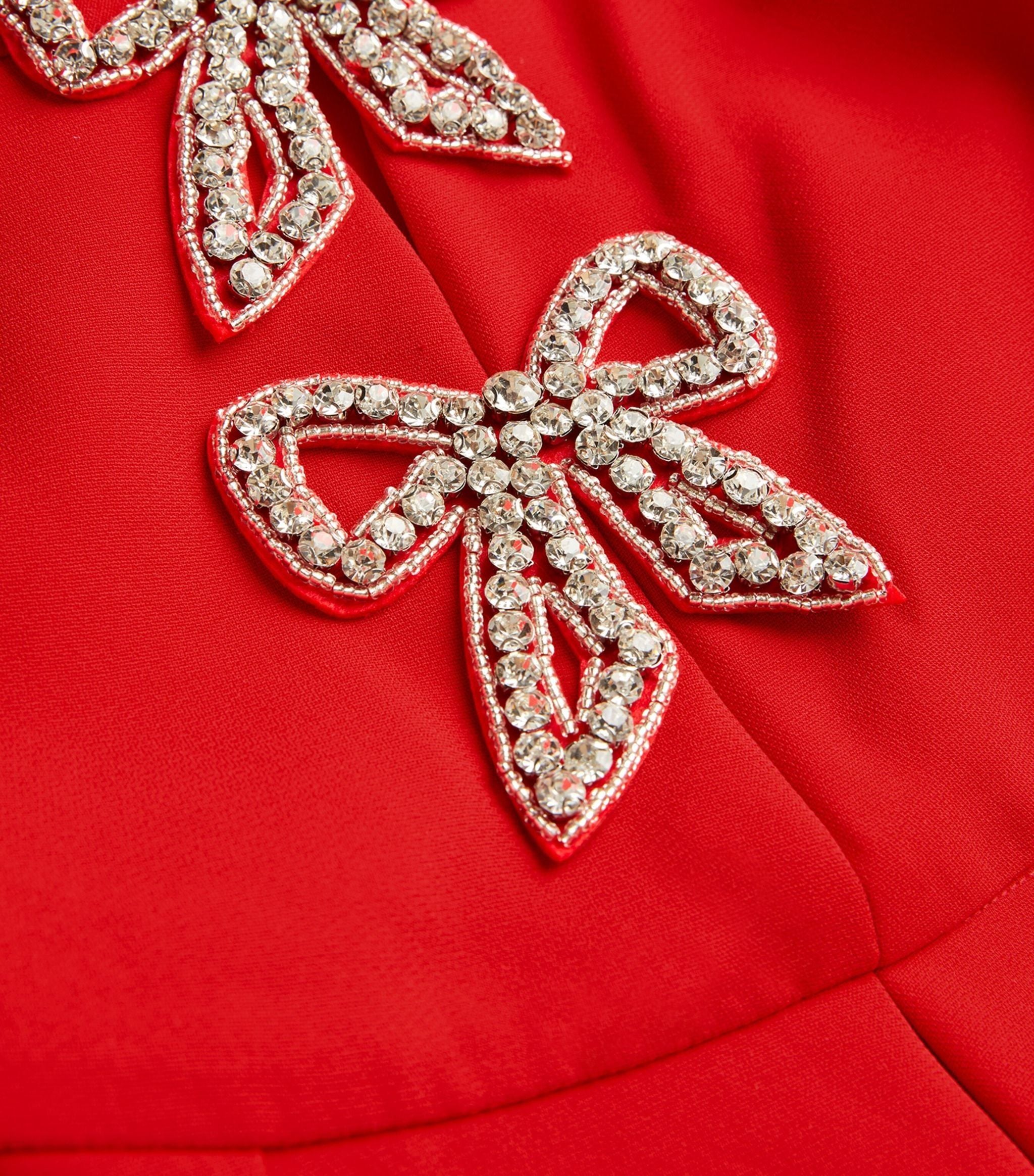 Embellished Bow-Detail Midi Dress GOODS Harrods   