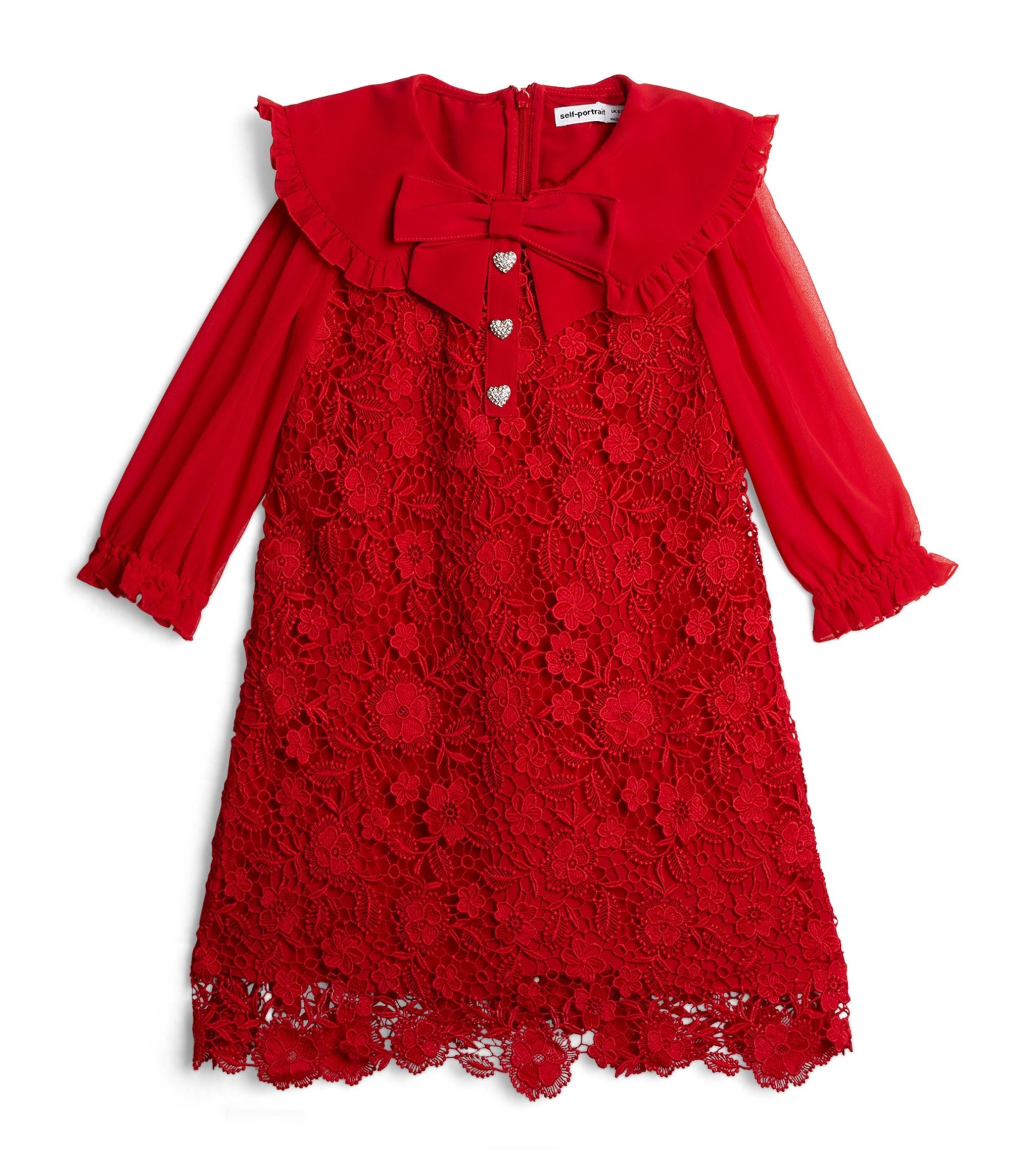 Long-Sleeved Lace Dress (3-10 Years) GOODS Harrods   