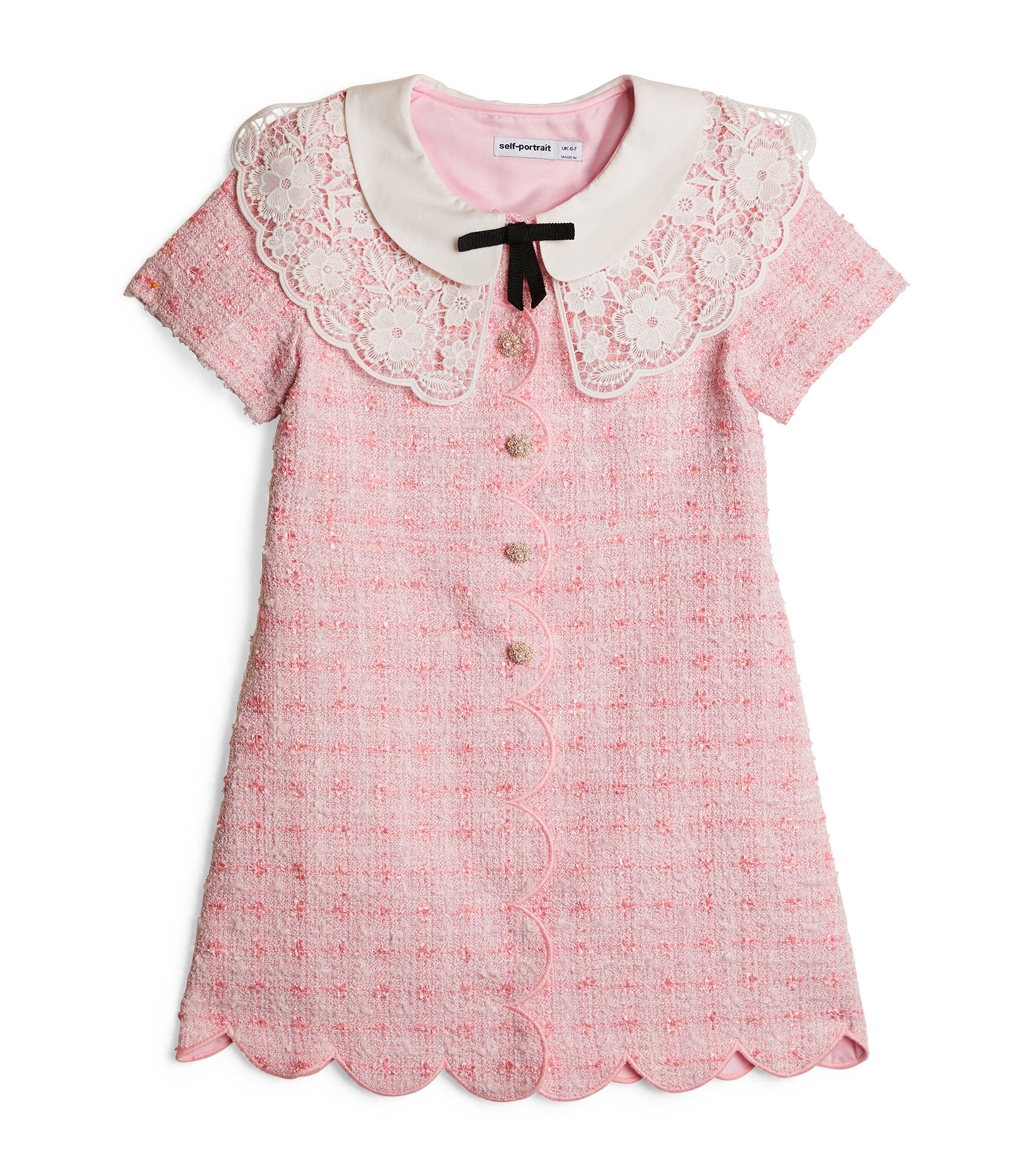 Scallop Lace-Trim Dress (3-10 Years) GOODS Harrods   