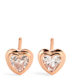 Rose Gold and Diamond Mini Me Heart Stud Earrings Miscellaneous Harrods   