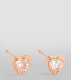 Rose Gold and Diamond Mini Me Heart Stud Earrings Miscellaneous Harrods   