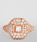 Rose Gold and Diamond New Modern Pinky Ring Miscellaneous Harrods   