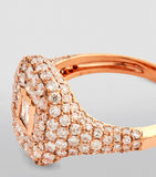 Rose Gold and Diamond New Modern Pinky Ring Miscellaneous Harrods   