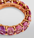 Rose Gold and Pink Sapphires Basics Eternity Ring GOODS Harrods   