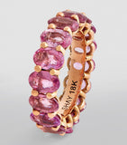 Rose Gold and Pink Sapphires Basics Eternity Ring GOODS Harrods   