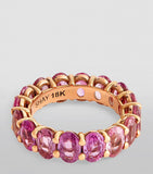 Rose Gold and Pink Sapphires Basics Eternity Ring GOODS Harrods   