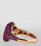 Rose Gold and Ruby New Modern Pinky Ring GOODS Harrods   