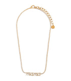 Yellow Gold and Diamond Mama Necklace GOODS Harrods   