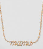 Yellow Gold and Diamond Mama Necklace GOODS Harrods   