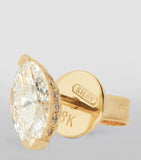 Yellow Gold and Diamond Marquise Halo Studs GOODS Harrods   