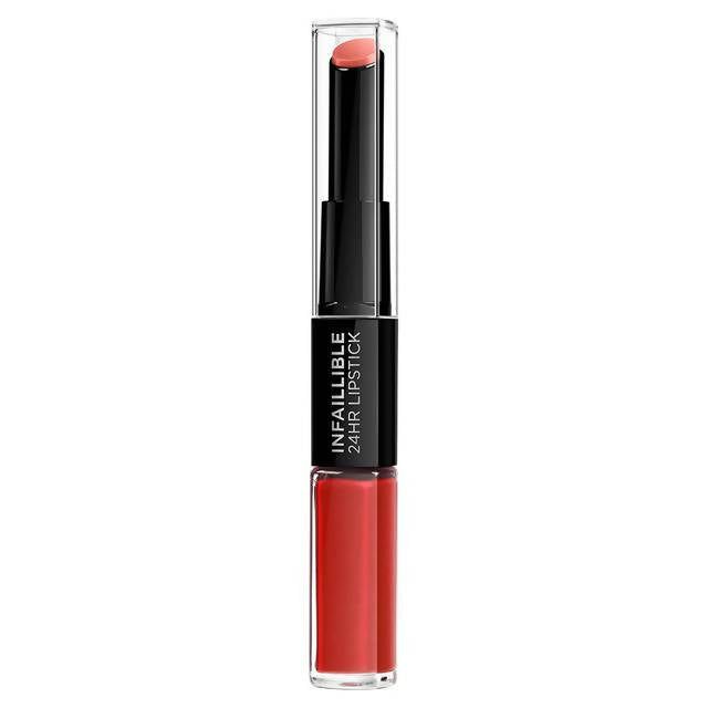 L'Oreal Paris Infallible 2 step Lipstick 506 Red Infallible L'Oreal cosmetics Sainsburys   