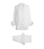 Double Feather-Trimmed Party Pyjama Set GOODS Harrods   