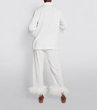 Double Feather-Trimmed Party Pyjama Set GOODS Harrods   