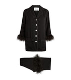 Double Feather-Trimmed Party Pyjama Set GOODS Harrods   